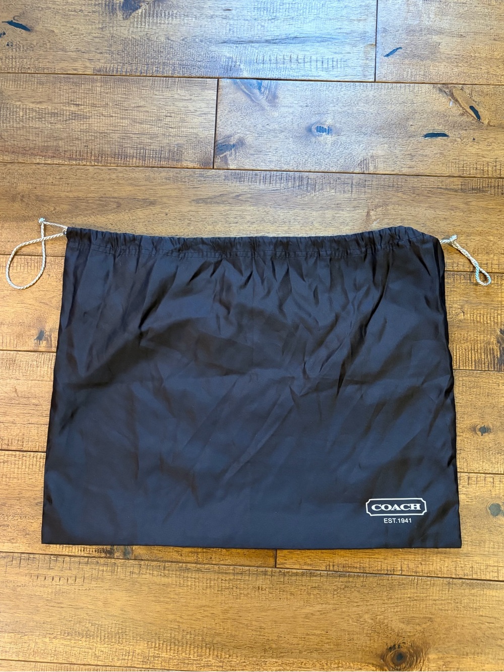 Coach Dust Bag Drawstring Brown Satin EST.1941 Purse Handbag Storage Pouch 19x15